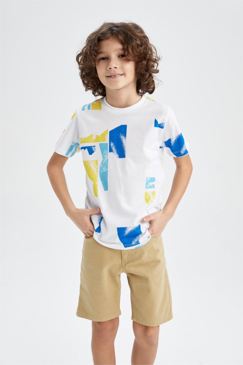 BOYS & TEENS Stone شورت جبردين قصة عادية