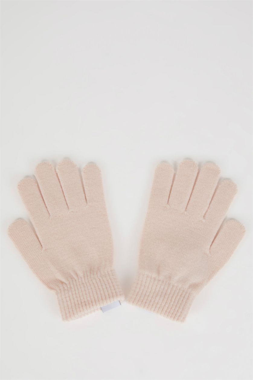 Kız Çocuk - Genç Kız Pembe Kız Çocuk Unicorn Dokuma Etiketli Eldiven