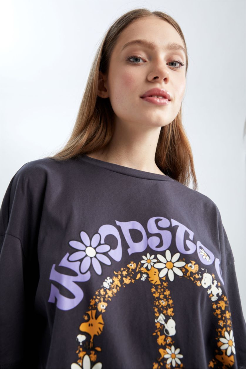 WOMAN Anthracite Oversize Fit Short Sleeve T-Shirt