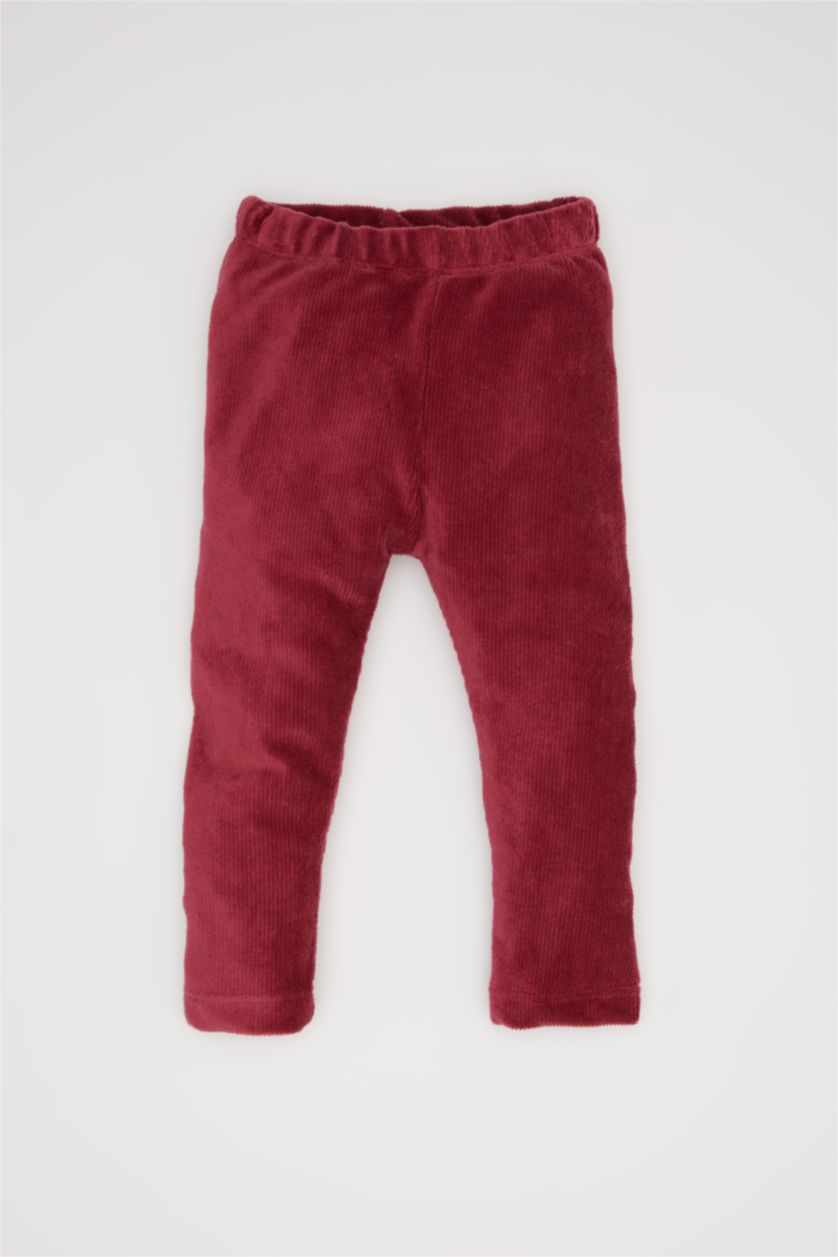 Малыши девочки Бордовый Леггинсы прямого кроя для малышей девочек