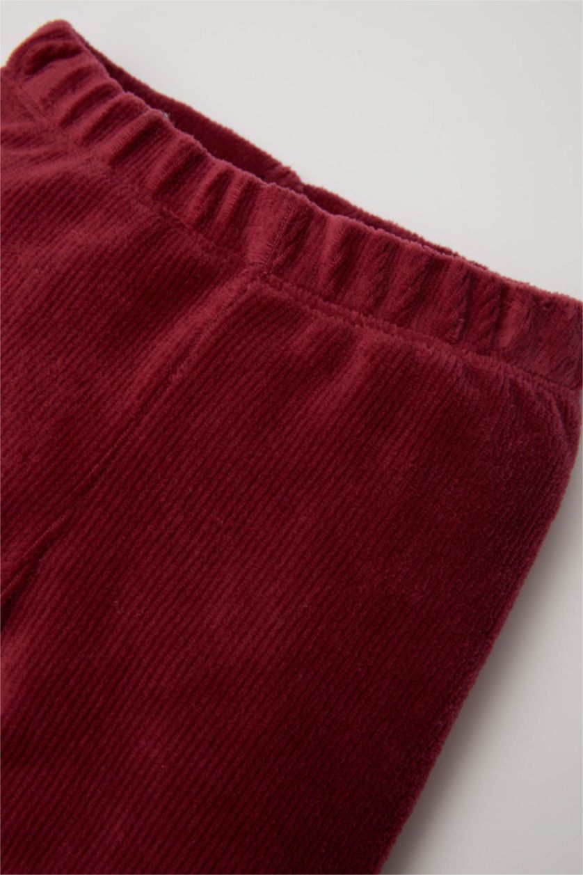 Малыши девочки Бордовый Леггинсы прямого кроя для малышей девочек