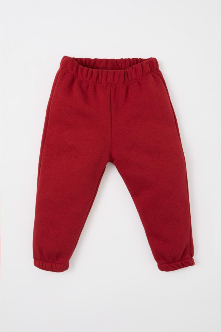 Малыши девочки Бордовый Штаны стандартного кроя для малышей девочек
