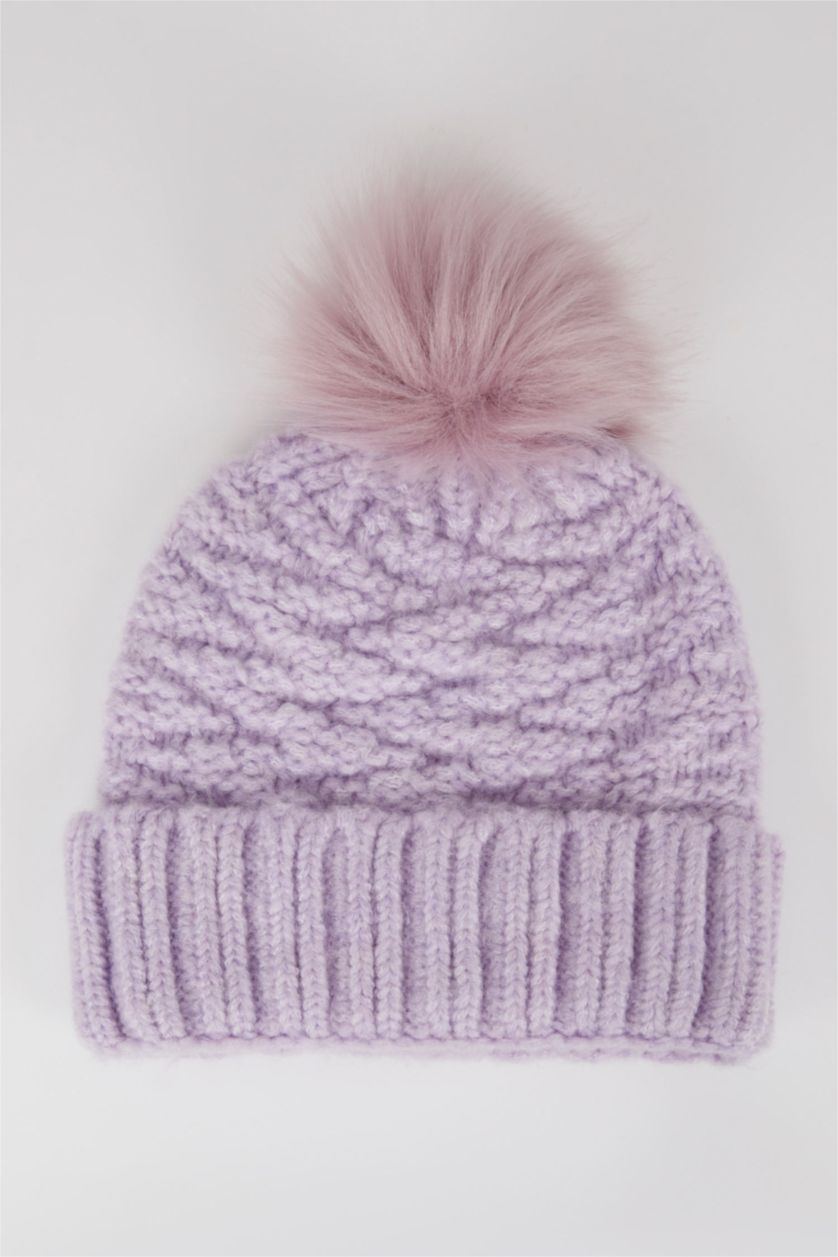FEMME Violet Bonnet d'hiver Femme