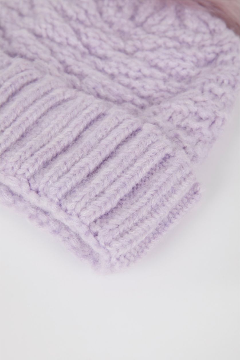 FEMME Violet Bonnet d'hiver Femme