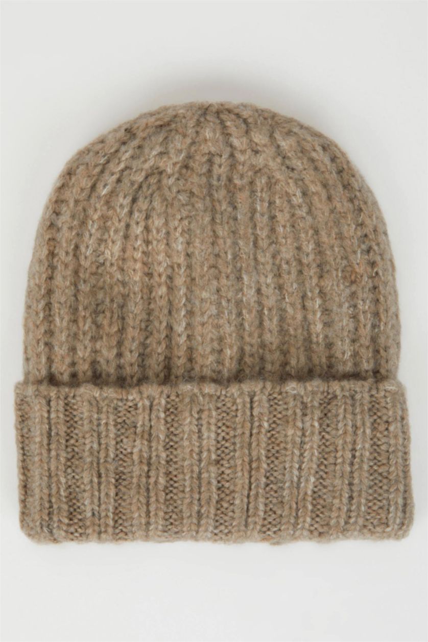 Kadın Bej Kadın Triko Bere