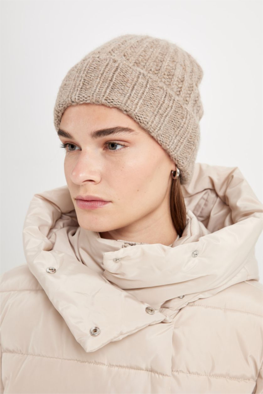 Kadın Bej Kadın Triko Bere