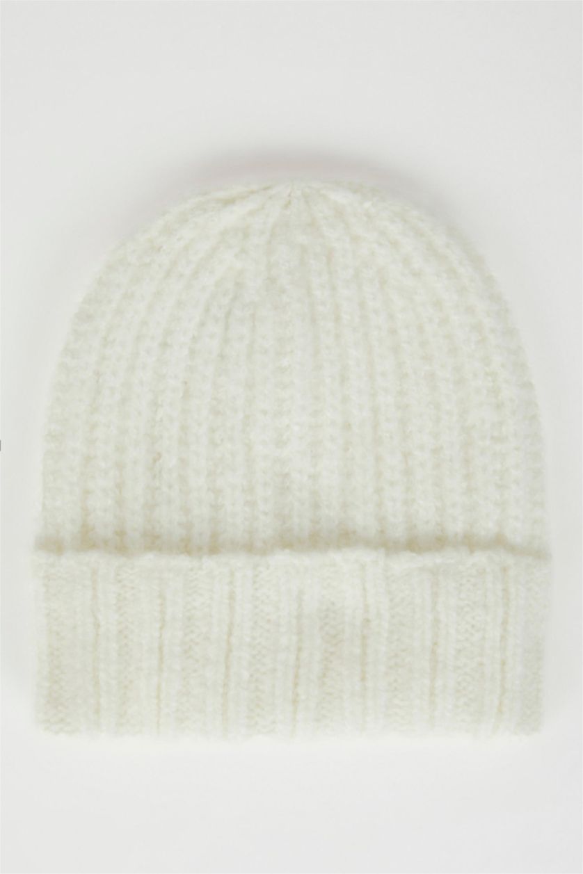 Kadın Beyaz Kadın Triko Bere