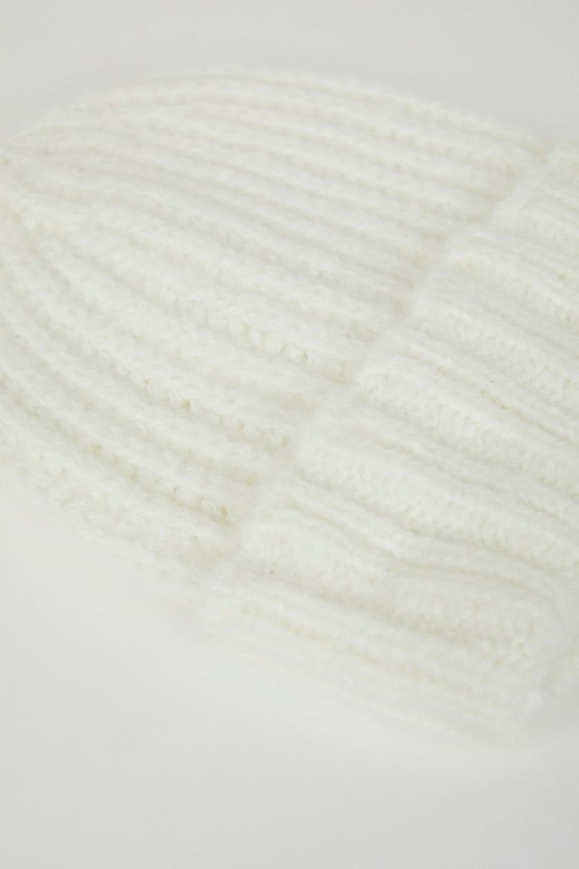 Kadın Beyaz Kadın Triko Bere