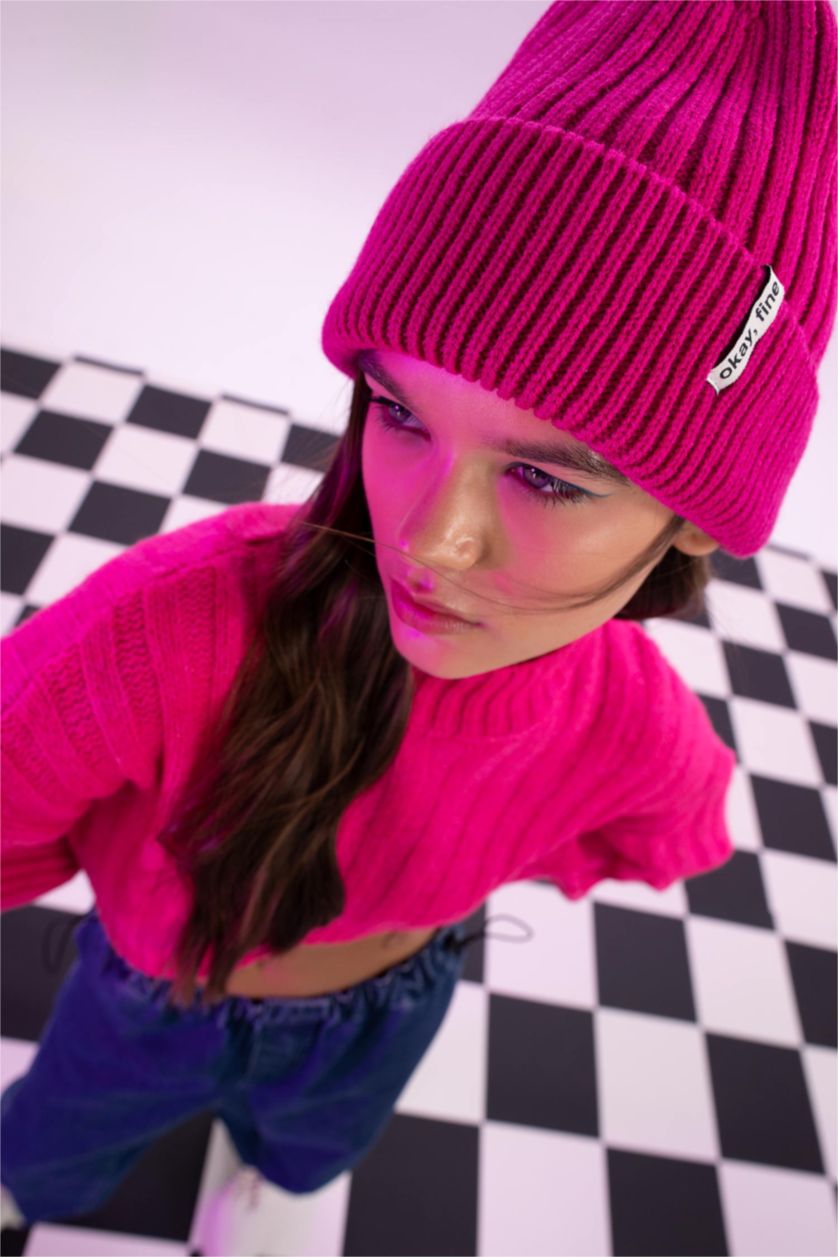 FEMME Rose Bonnet d'hiver Femme