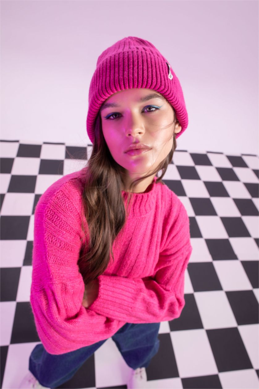 FEMME Rose Bonnet d'hiver Femme