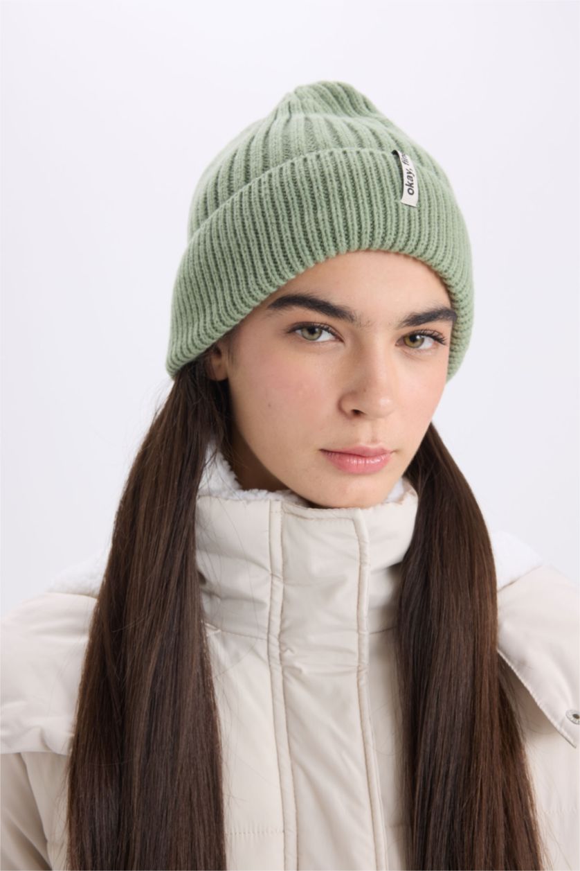 FEMME Vert Bonnet d'hiver