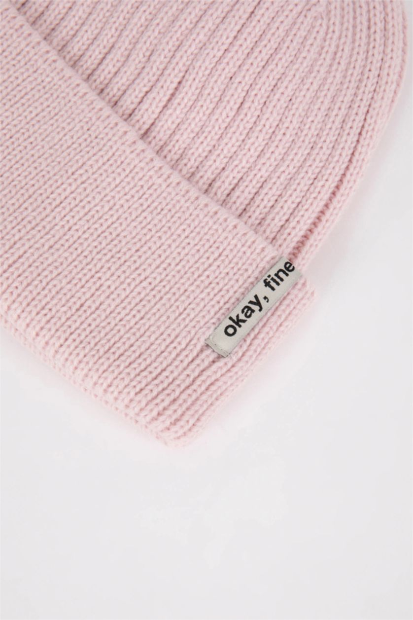 WOMAN Light Pink Woman Woven Labeled Beret