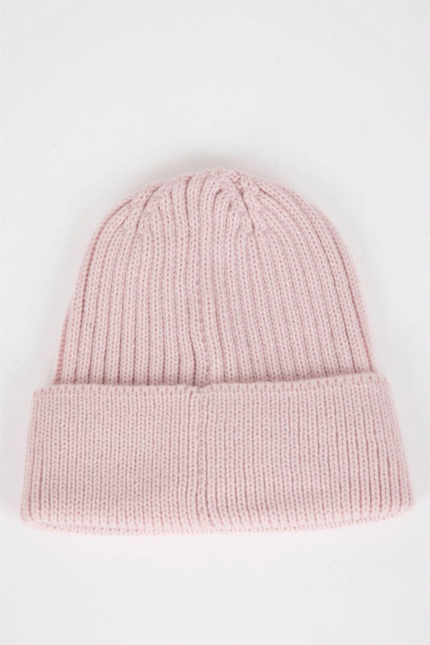 WOMAN Light Pink Woman Woven Labeled Beret