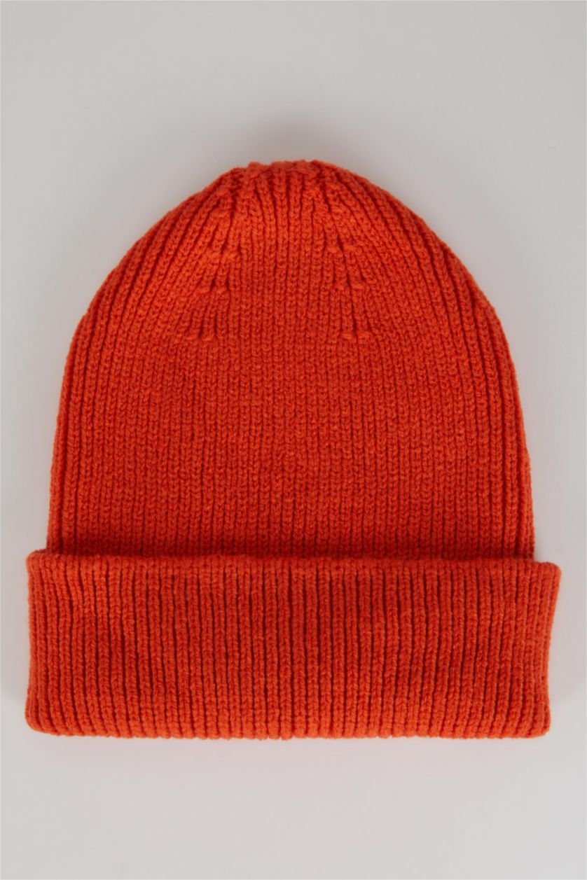 FEMME Orange Foncé Bonnet d'hiver Femme