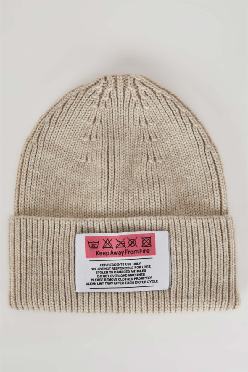 FEMME Beige Bonnet d'hiver Femme