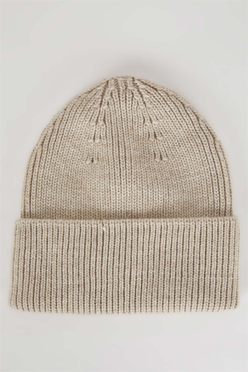FEMME Beige Bonnet d'hiver Femme