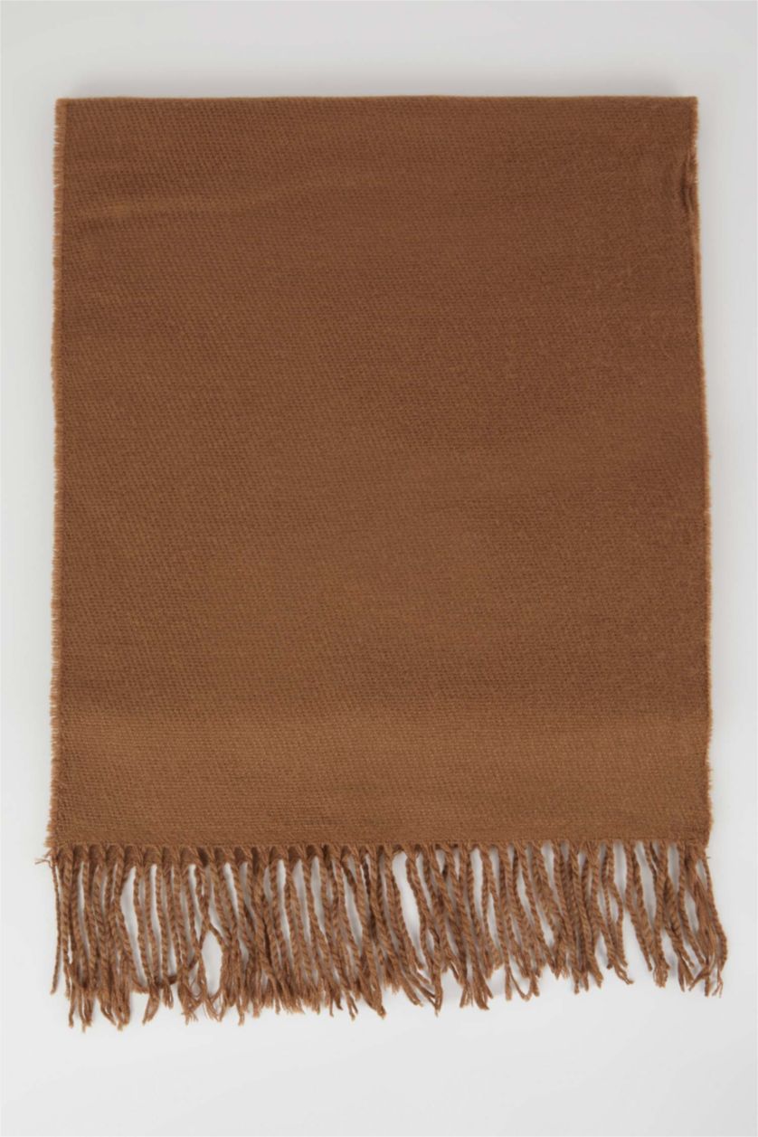 Erkek Bej Erkek Basic Püsküllü Atkı