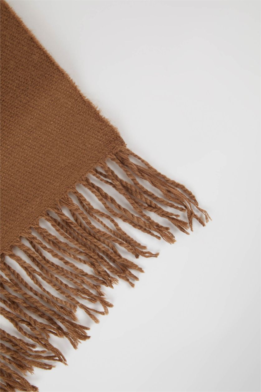 Erkek Bej Erkek Basic Püsküllü Atkı