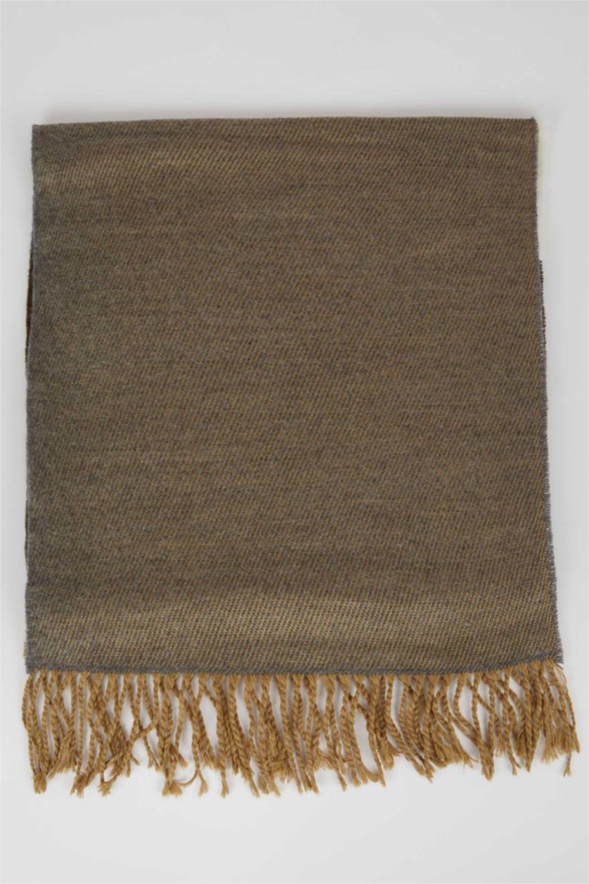 HOMME Bleu Écharpe basique à pampilles pour homme