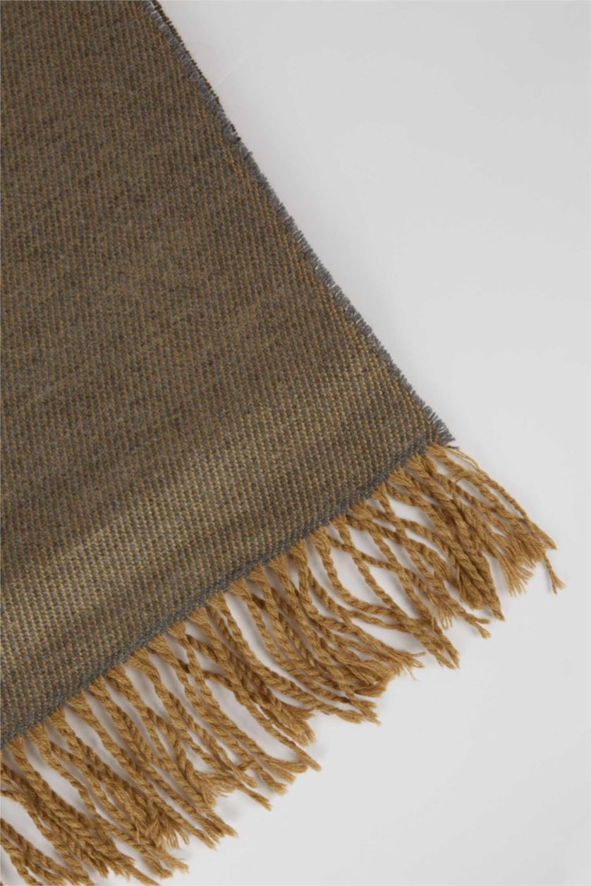 HOMME Bleu Écharpe basique à pampilles pour homme