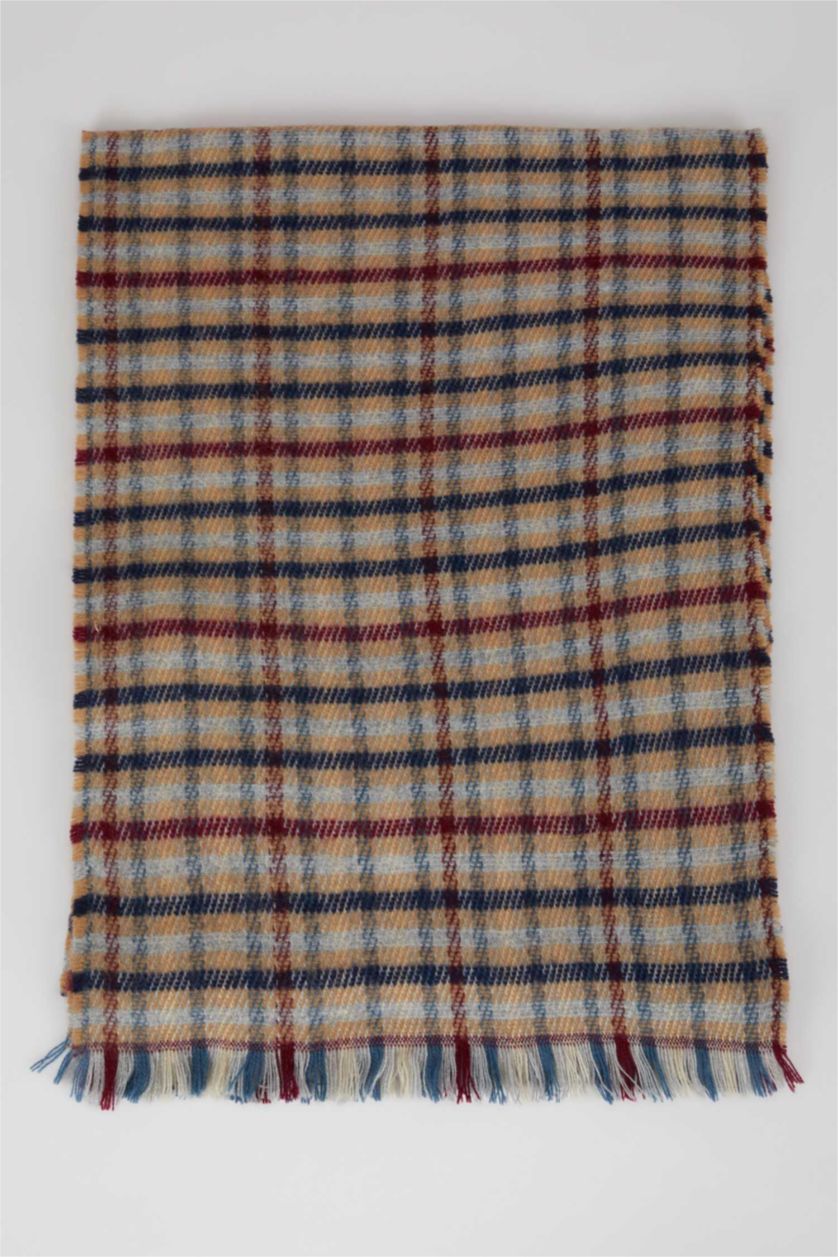 Erkek Karma Erkek Ekose Desenli Atkı