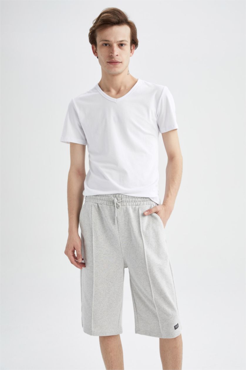 رجال ميلانج رمادي Slim Fit Thin Sweatshirt Fabric