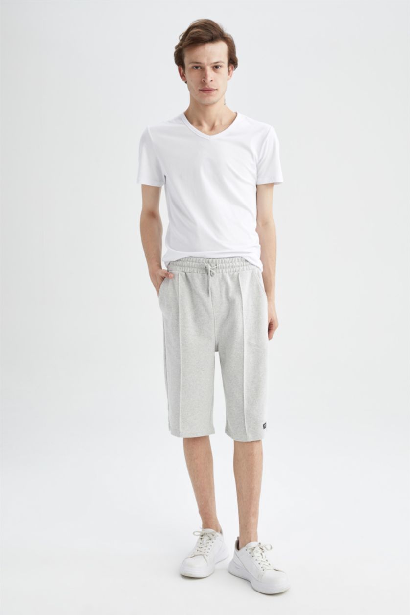 رجال ميلانج رمادي Slim Fit Thin Sweatshirt Fabric