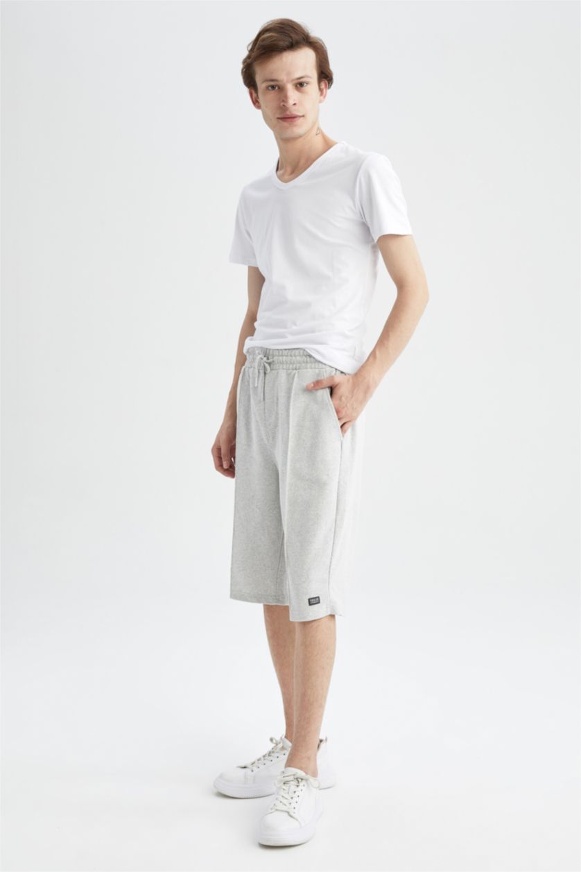 رجال ميلانج رمادي Slim Fit Thin Sweatshirt Fabric