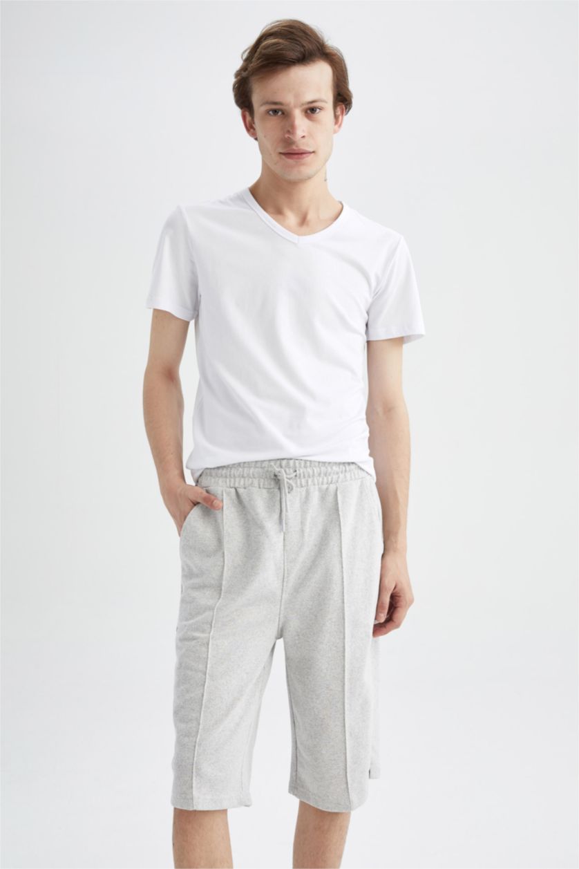 رجال ميلانج رمادي Slim Fit Thin Sweatshirt Fabric