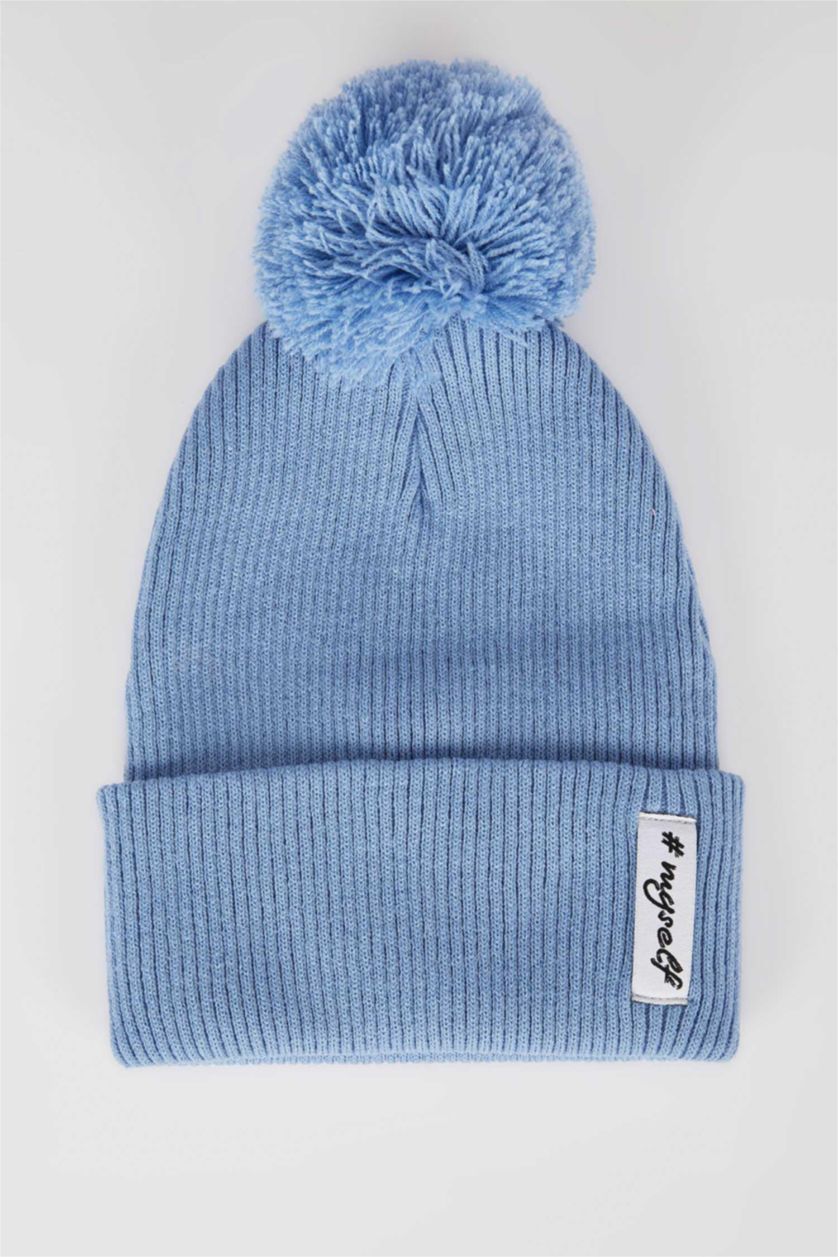 FEMME Bleu Bonnet d'hiver Femme