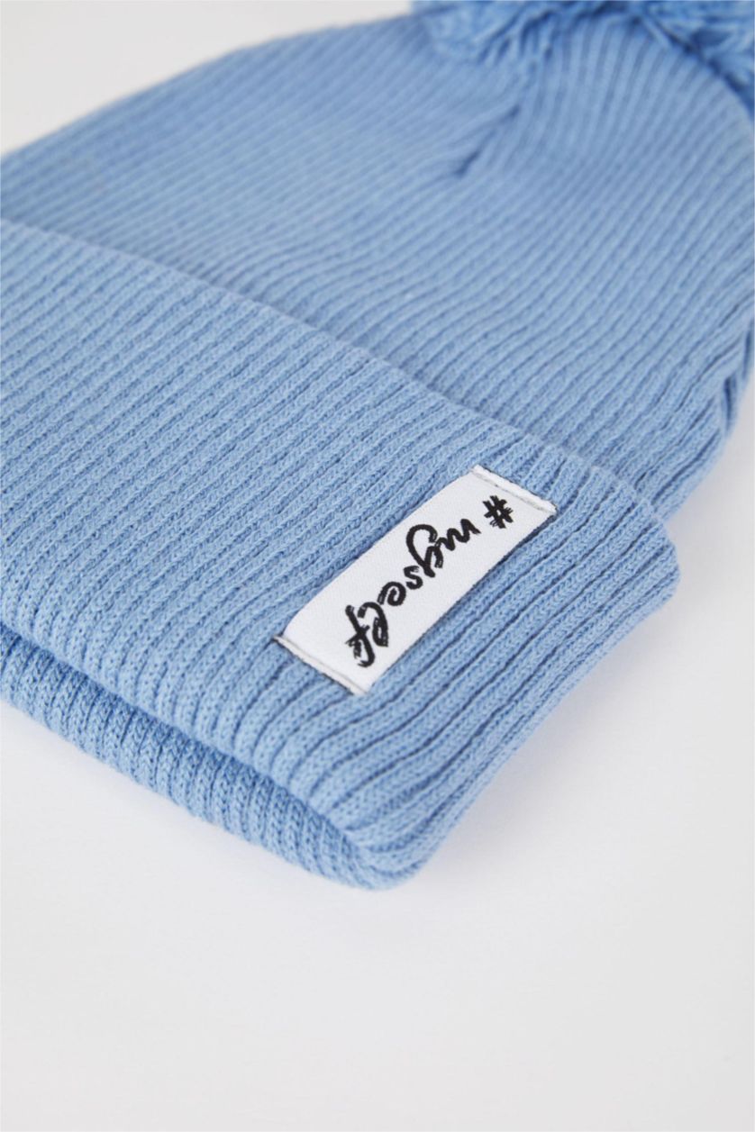 FEMME Bleu Bonnet d'hiver Femme