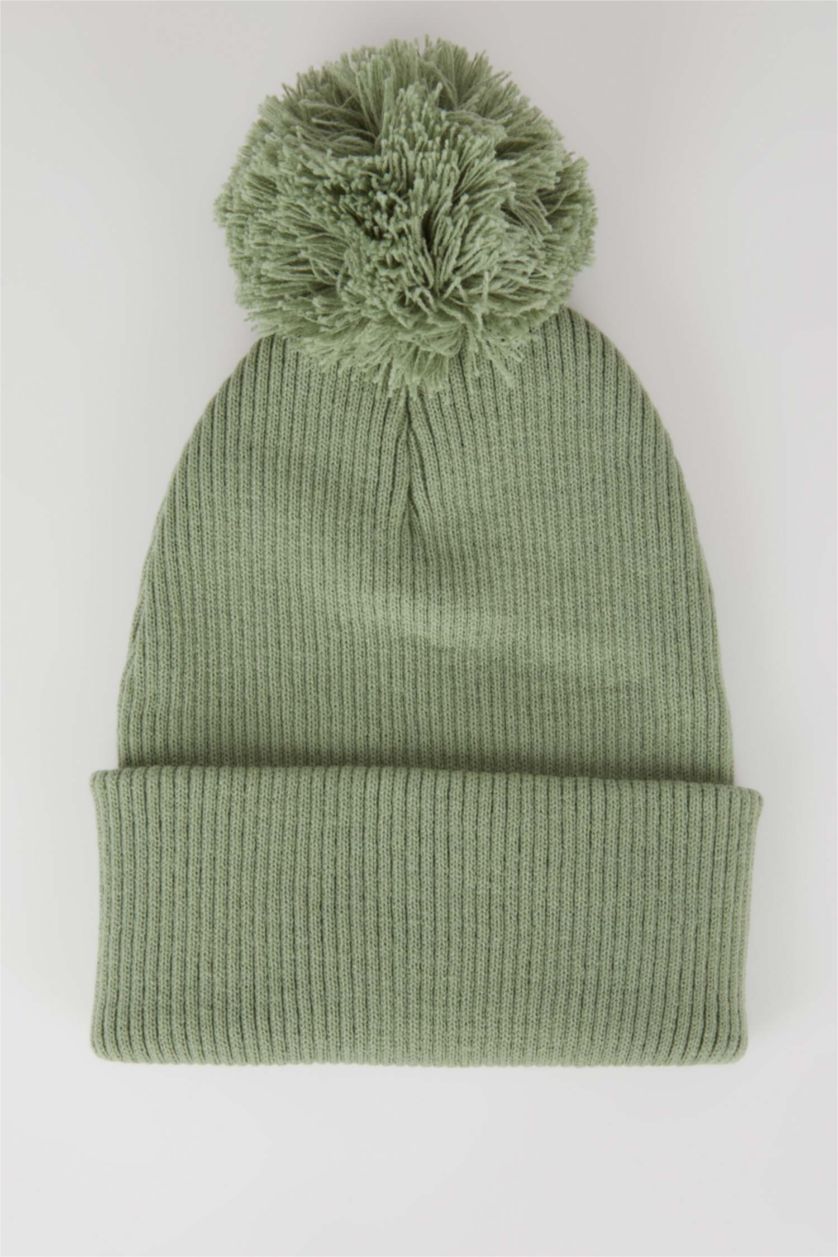 FEMME Vert Bonnet d'hiver Femme