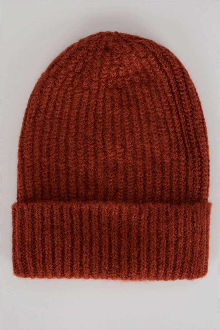 HOMME Bordo Ensemble de col et bonnet en tricot pour hommes