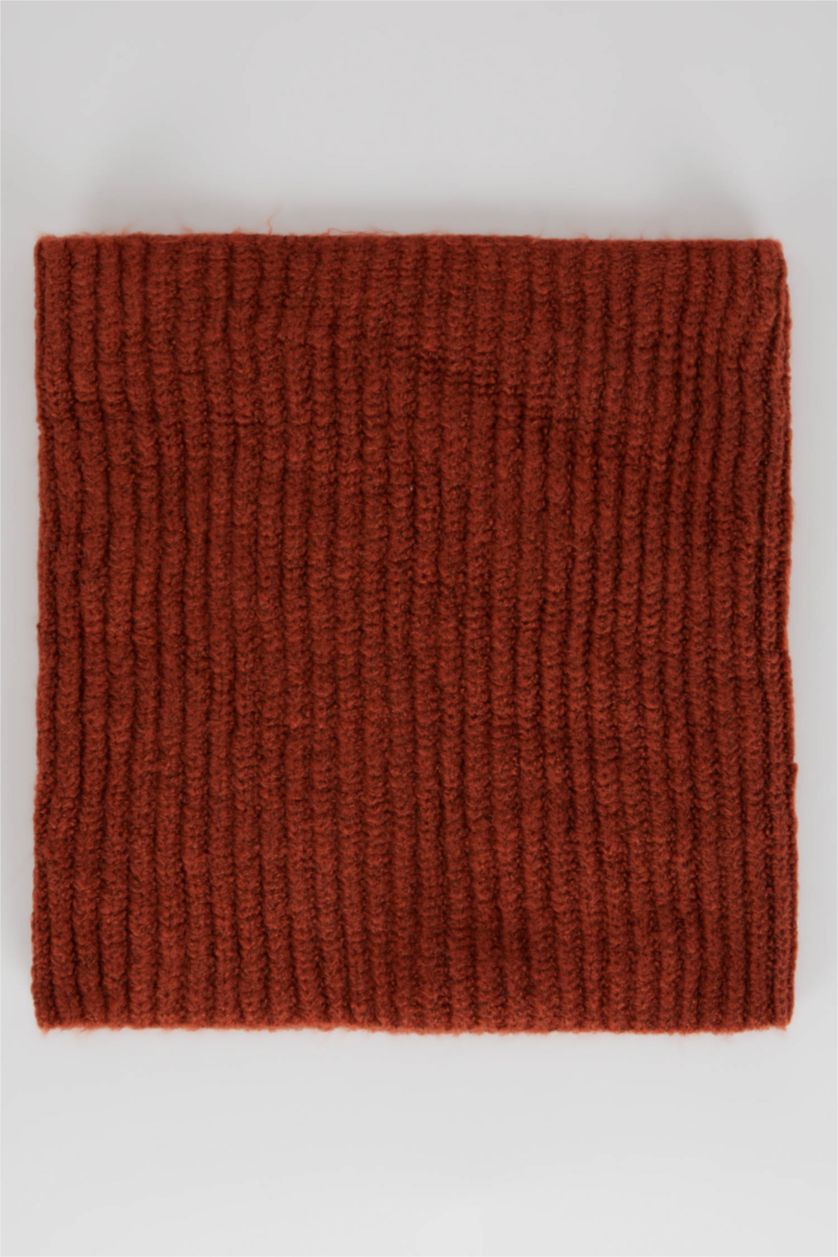 HOMME Bordo Ensemble de col et bonnet en tricot pour hommes