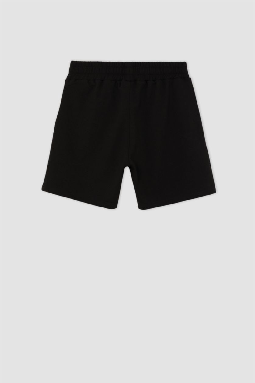 رجال أسود شورت كابري سليم فيت بساق ضيق