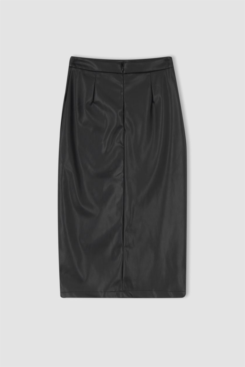 Black Woman Pencil Skirt Midi 2545205 | DeFacto