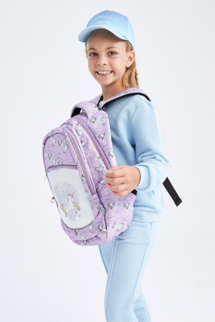Kız Çocuk - Genç Kız Açık Lila Sırt Çantası Kız Çocuk