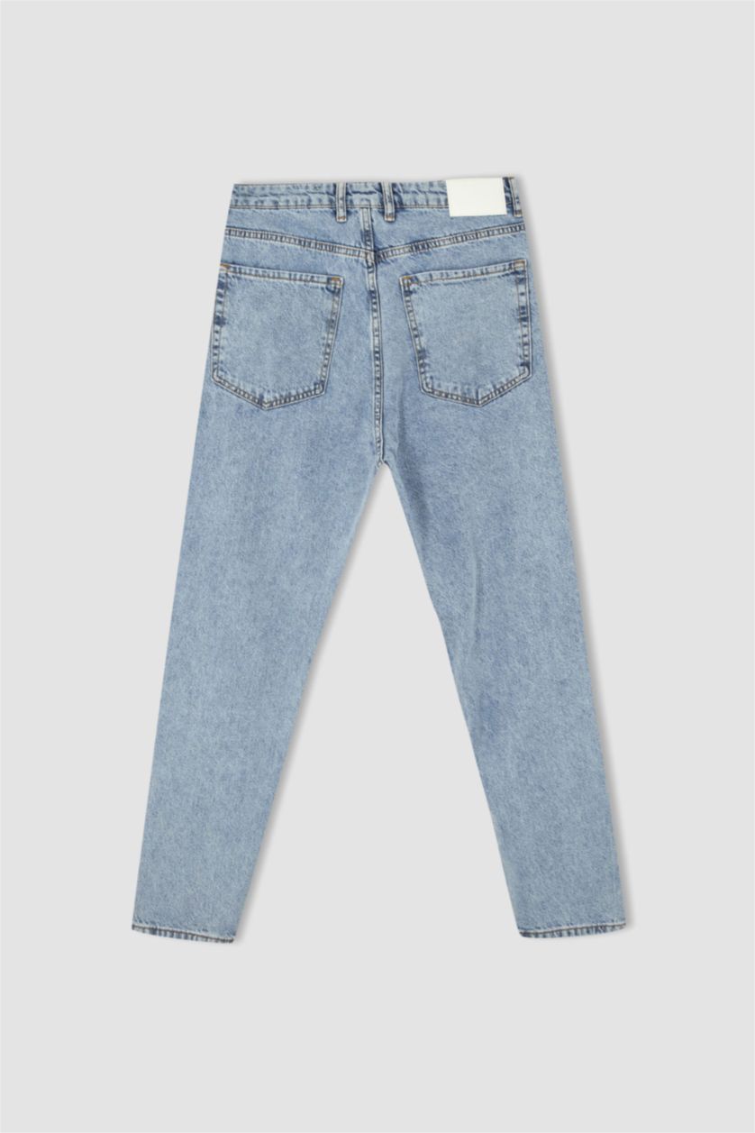 Erkek Açık Mavi Loose Fıt Pantolon