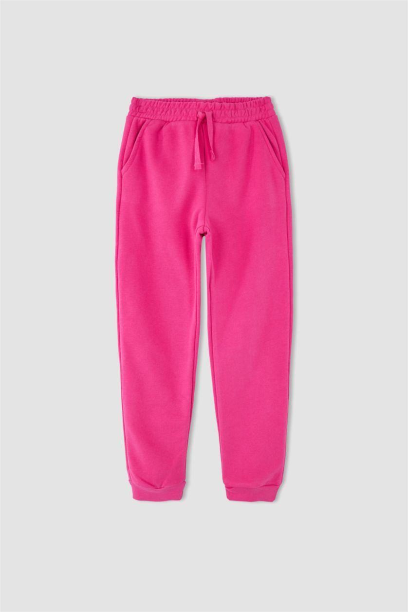 GIRLS & TEENS Pink Girl's Jogger Standard Fit Back To School Thick Fabric Sweatpants