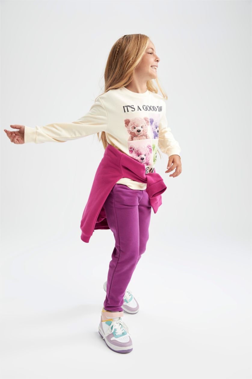 GIRLS & TEENS Purple بنطلون جوجر قصة عادية