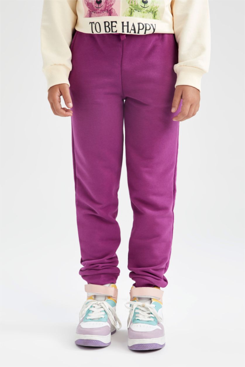 GIRLS & TEENS Purple بنطلون جوجر قصة عادية