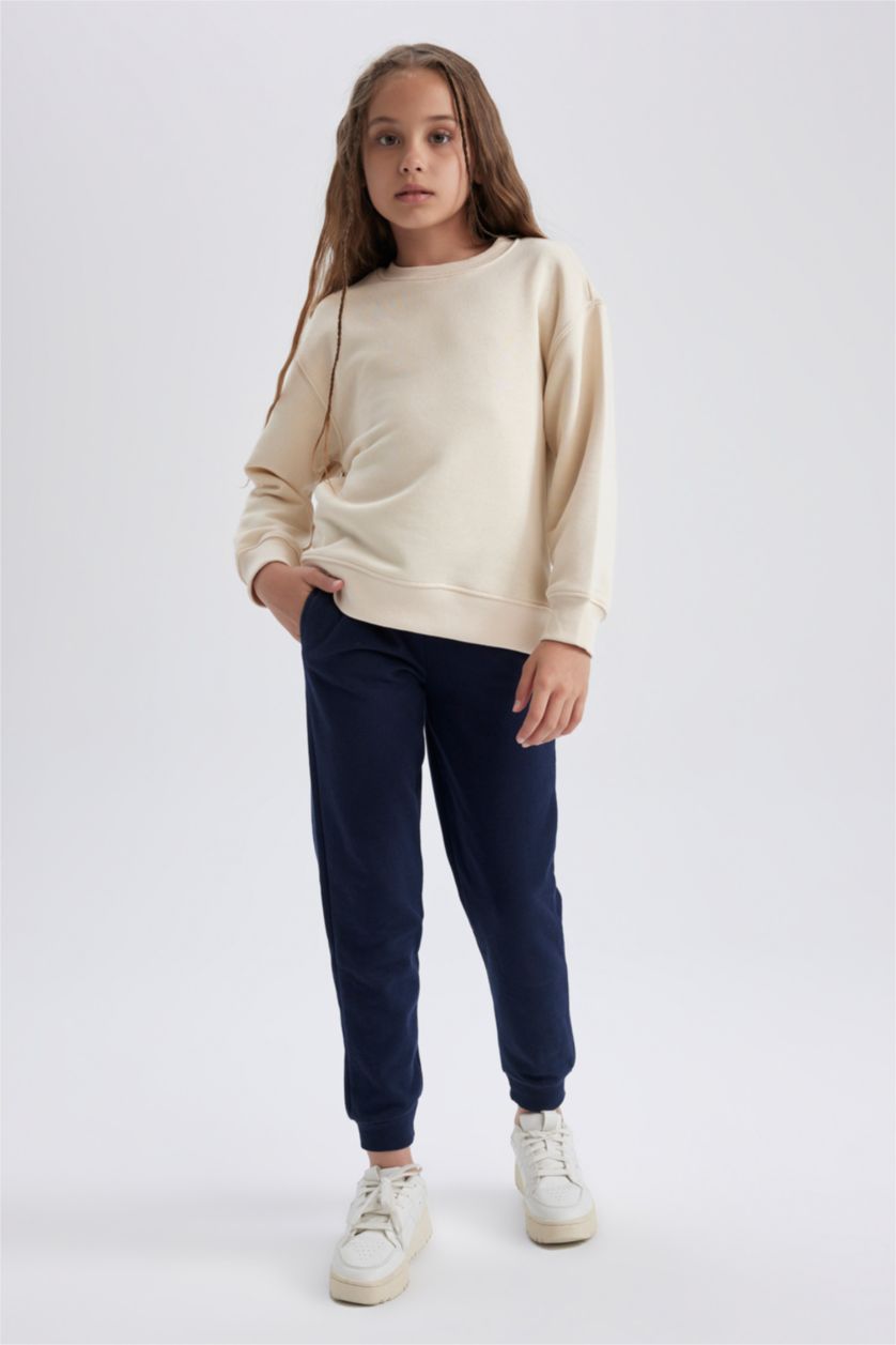 GIRLS & TEENS NAVY بنطلون جوجر فيت