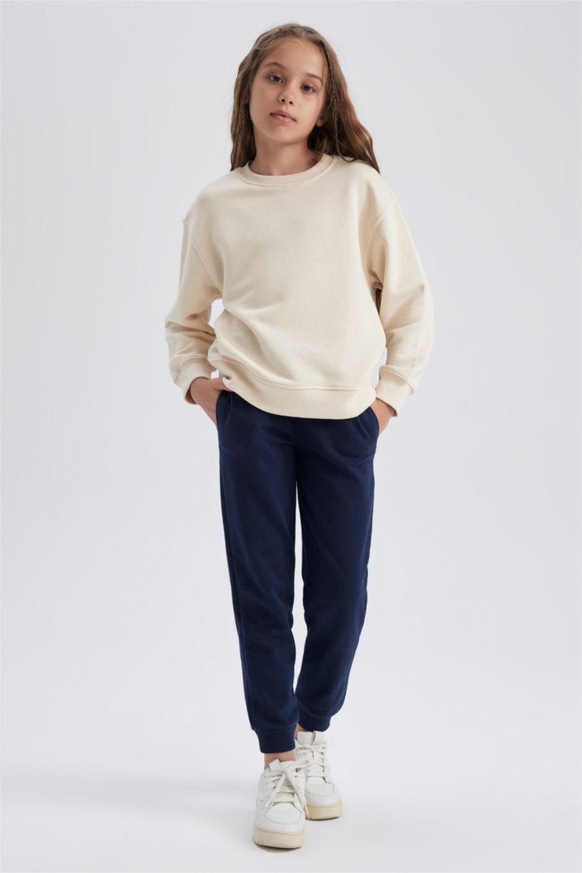 GIRLS & TEENS NAVY بنطلون جوجر فيت