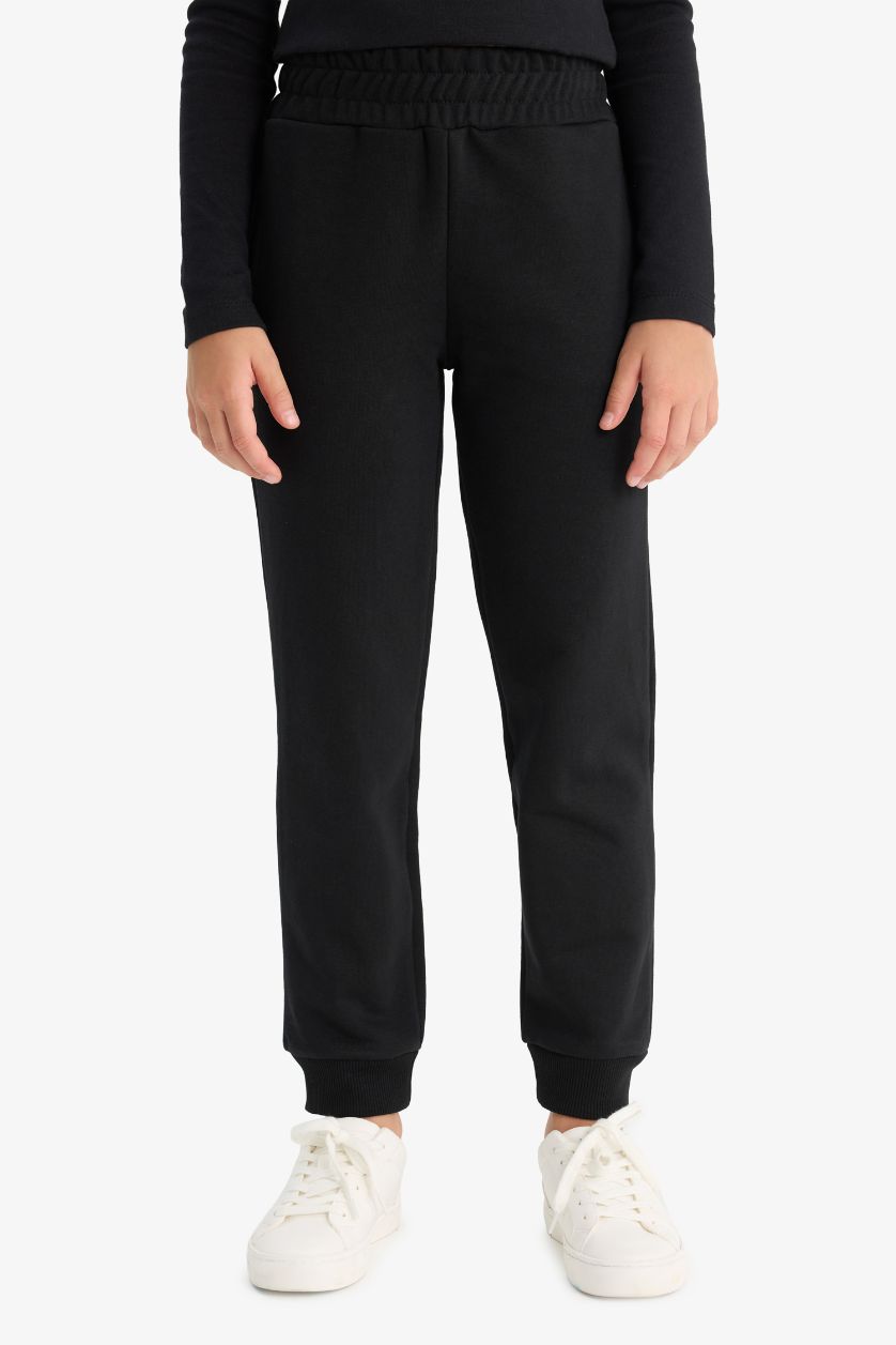 بناتي أسود بنطلون سويت بانتس بناتي بيزك جوجر قصة عادية