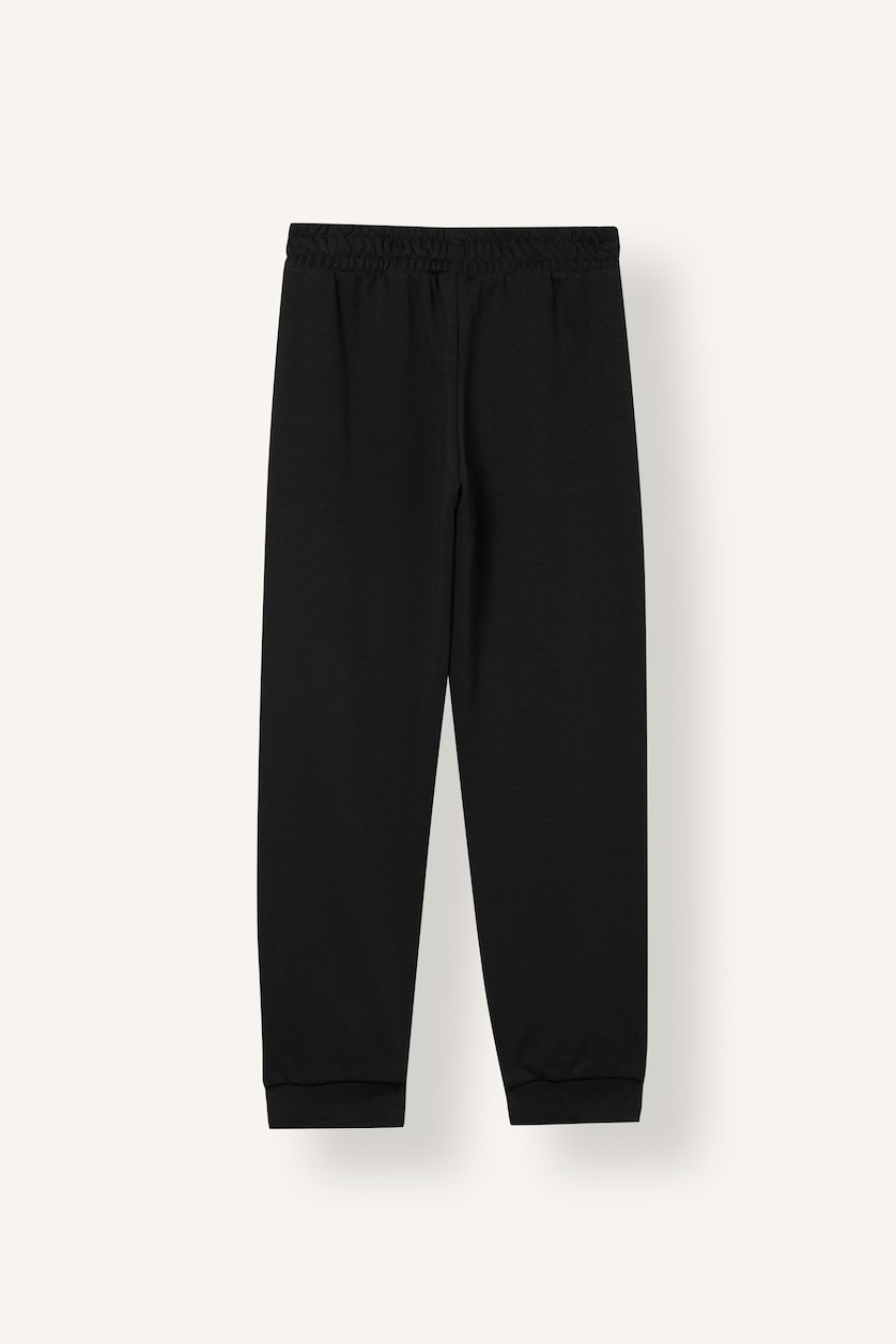 Girls & Teens Black Girl Elastic Waist Pocket Jogger Sweatpants