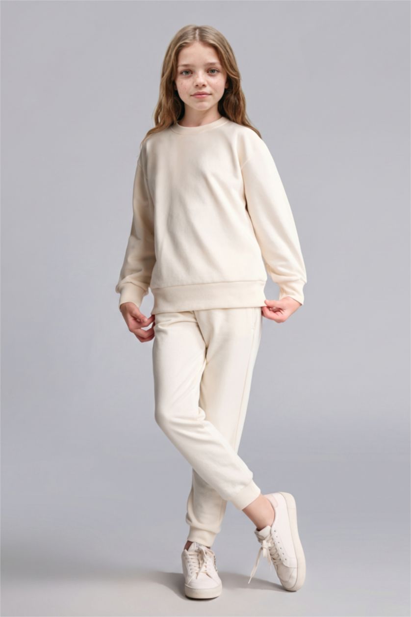 Young Girls - Teen Girls Ecru jogger Trousers