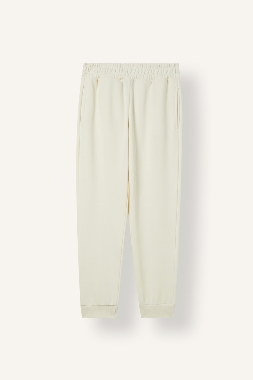 GIRLS & TEENS Ecru Girl Elastic Waist Jogger Sweatpants