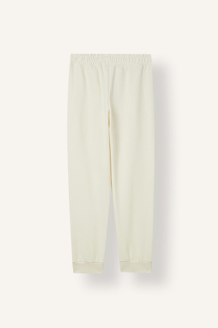 GIRLS & TEENS Ecru Girl Elastic Waist Jogger Sweatpants