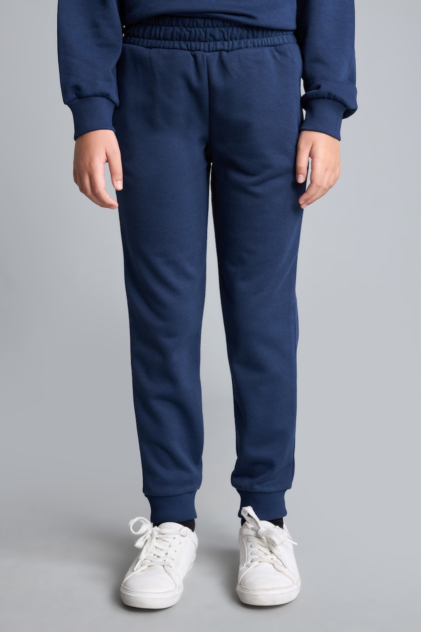 GIRLS & TEENS NAVY Pantalon de survêtement jogger à taille élastique avec poches pour fille