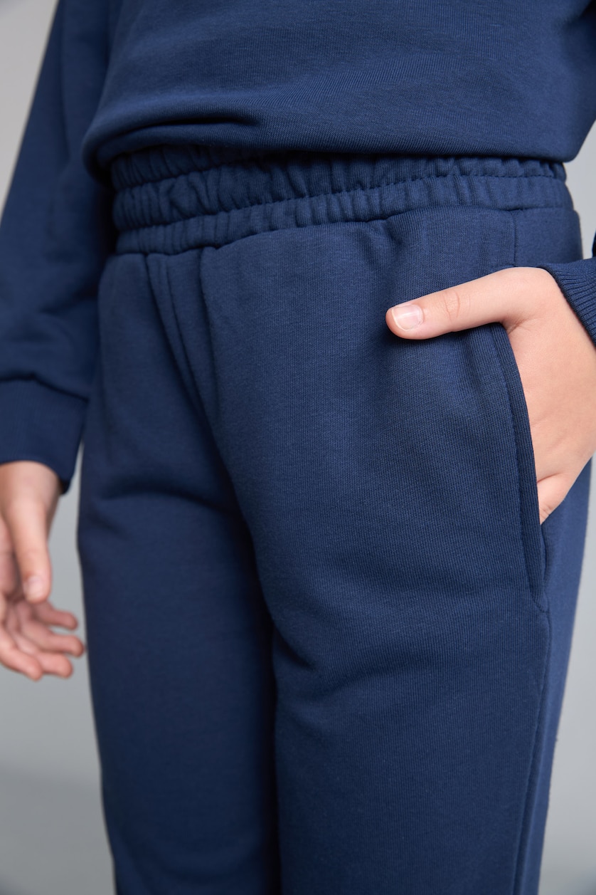 GIRLS & TEENS NAVY Pantalon de survêtement jogger à taille élastique avec poches pour fille